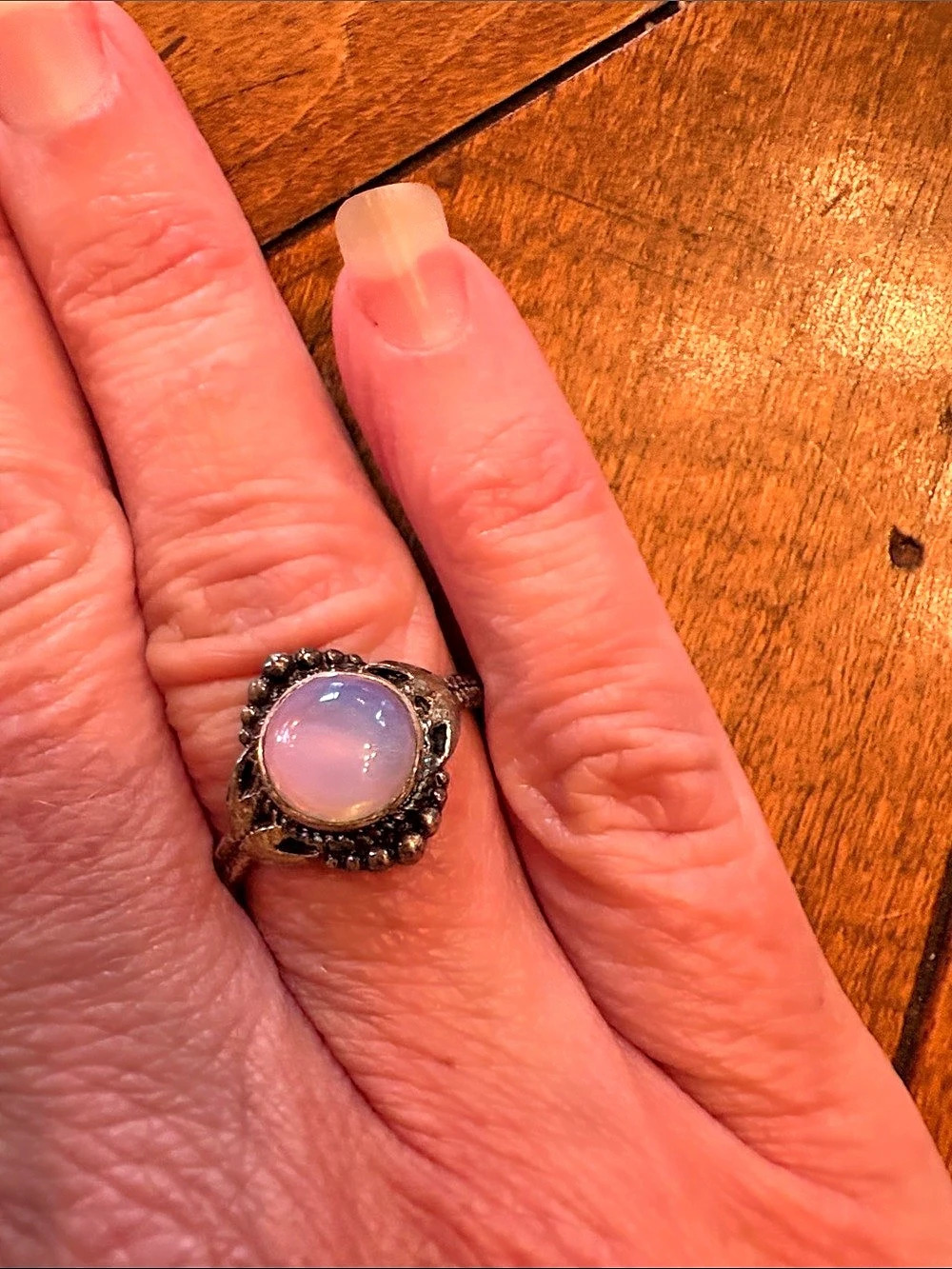 Moonstone Ring, sterling silver